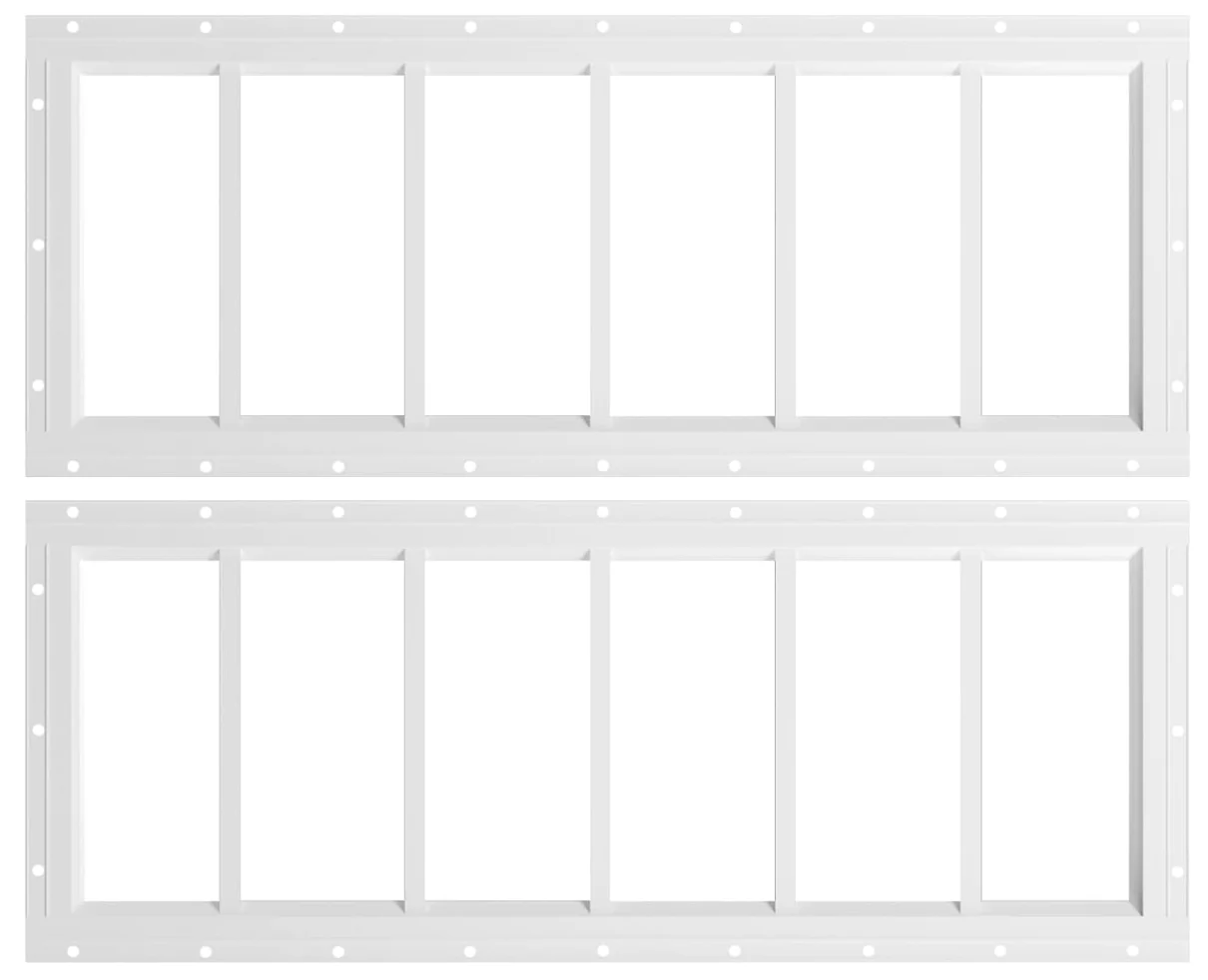 White aluminum transom window options